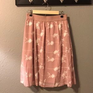 Light Rose Elastic Waste Skirt